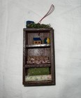 Vtg Nos Hand Painted Primitive Shelf W toys Christmas Ornament  Midwest Importer