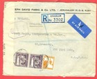 Palestine 200m Pair   7m On Jerusalem Registered Cover Censor To Usa 1945