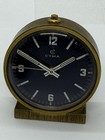 Vintage Luxury Gold Tone 8 Days Desk Travel Alarm Clock  cyma  Amic Sonomatic