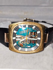 70s Bulova Accutron Electric Tuning Fork 214 Spaceview Watch W Tv Cushion Case