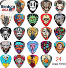 Guitar Picks  24 Pcs Cool Guitar Pick Thin  Medium  Heavy Guitar Pics pick Guita