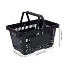 12pcs 28l Foldable Light Shopping Basket Handles Mesh Plastic Grocery Basket