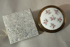 2 Vintage Fold Up Gold Tone Lipstick Holder Case With Mirror