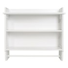 Redmon Contemporary Country Floating Wooden Wall Shelf With Towel Bar  White