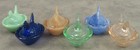 Set Of 6 Vintage Style 2  5  Glass Mini Hen On Nest Salt Dip Dishes Asst  Colors