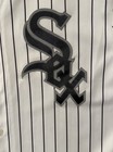 Vintage Majestic Chicago White Sox Home Jersey Pinstripe Gothic Sox Logo Size L 