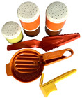Lot Of 8 Tupperware Gadgets   5  Spice W  4 Lids Sifter New Pie Server Butterer