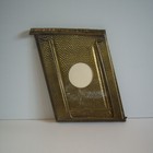 Antique Arts   Crafts   Art Nouveau Brass Hand Hammered Folk Art Photo Frame 8 