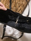 Michael Kors Jet Set Medium Carryall Tote Jet Logo Blck Embossed Patent Leather 