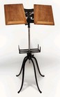 Antique Victorian Cast Iron Book Stand Folding Legs Folding Retactable Shelfs