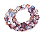 6mm Firepolish Czech Glass Faceted Round Beads Luster Amethyst Blue Crystal 25pc