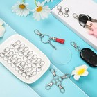 100-500x Metal Swivel Lanyard Snap Hooks Lobster Claw Clasp And Keychain Rings