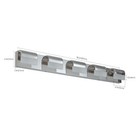 5 Lights 38  Silver Vanity Light Sconce Bathroom Mirror Led Wall Lamp Fixtures