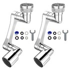 1080   Swivel Faucet Extender  Heavy Duty Rotating Sink Brass - 2 Pack