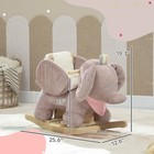 Qaba Baby Rocking Horse  Kids Ride On Toy With Realistic Sound  Pink