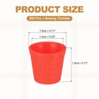200pcs Sewing Thimble Plastic Sewing Thimble Finger Protector  Red