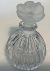 Empty Perfume Bottle sasaki lead Crystal frosted Lily Of The Valley  Vintage 