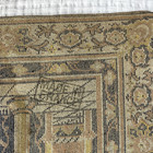 Prayer Rug Tapestry Vintage 25   x 42    Made In France Gold Velvet Turkish Mat