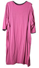 Silverts Homecare Women s Pink W Black Dots  Trim Open Back  Nightgown Size 3xl