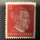 Adolph Hitler Deutsches Reich 12 Red Postage Stamp Mint No Gum  Uncancelled
