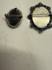 Antique Cameo Style Pendants brooches 800 Silver       