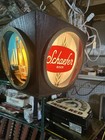 Awesome Schaefer Beer Light Up Rotating Clock Sign Vintage