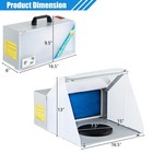 Airbrush Spray Booth  Powerful Fan  3 Led Lights  360   Turntable  2-layer Filter