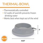 K h Pet Products Thermal-bowl Outdoor Heated Cat   Dog Water Bowl Slate Gray 32
