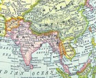 1900 Mcnally Map - Asia - Japan Korea China India Arabia Tibet Nepal Mt  Everest