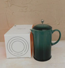 Le Creuset Cafe Stoneware 34 Ounce French Press  Artichaut  new 