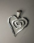 Mip- Marilyn Manson Stainless Steel Heart Pendant W  30 Inch Steel Ball Chain 