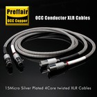 Pair Silver Plated Xlr Hifi Audio Cable Xlr Balanced Interconnect Cable Line