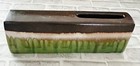 Vintage Drip Glaze Rectangular Ceramic Pottery Planter Unsigned 14  X 5  X 2 25 