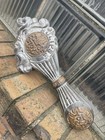 Antique Vtg Figural Solar Lunar Cast Iron Nameplate Sign Eclipse Stove Company W