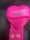 Vintage Xoxo Neon Pink With White Heart  Print Without Feet 1996 Pez Rare