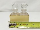 Vtg Art Deco Vanity Celluloid Double Glass Perfume Dresser Bottles W Stoppers