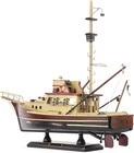 Jaws Orca Wooden Ship Model Shark Fishing Boat Pre-assembled Antique Finish Sail