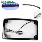 Curved License Plate Holder Frame W led Plate Light For Harley Street Road Glide