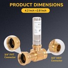 2 Pack Ss Water Hammer Arrestor For Washer  3 4  Fht X Mht Straight Threaded