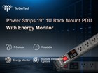 19 Inch 1u Pdu Rack Mount Power Strips With Energy Monitor Meter  7 Outlet