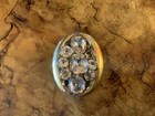 Antique Georgian Rock Crystal 10kt Gold Brooch Rare