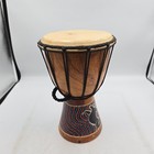 Hand Painted Jamacian Djembe Drum With Rope Tuning Animal Skin Head