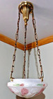 33 Victorian 1910s Art Deco Glass Shade Ceiling Light Fixture Lamp Chandelier