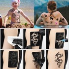 12 Sheets Henna Tattoo Stencils Kit  Reusable Temporary Tattoo Stickers