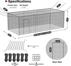 Baseball Batting Cage Net 35ft 55ft 70ft Pe 1 75in Mesh Enclosed W door