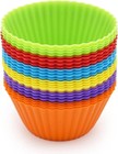 12 Silicone Cake   Muffin Cupcake Liners Reusable Baking Cups   Chocolate Molds