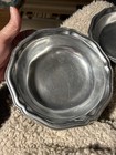 2 Vintage Rwp Wilton Armetale Columbia Pa Rimmed Soup Bowl Queen Anne Pewter 7 