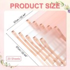 20 Sheets Frosted Flower Wrapping Paper Gold Edge Bouquet Wrap Paper Bright Pink