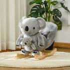 Qaba Kids Ride-on Rocking Horse  Koala-shaped Rocker With Realistic Sounds gray