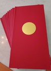 Qty 10 Red With Gold Custom Made Menu Covers 7 x13  3 Panel New